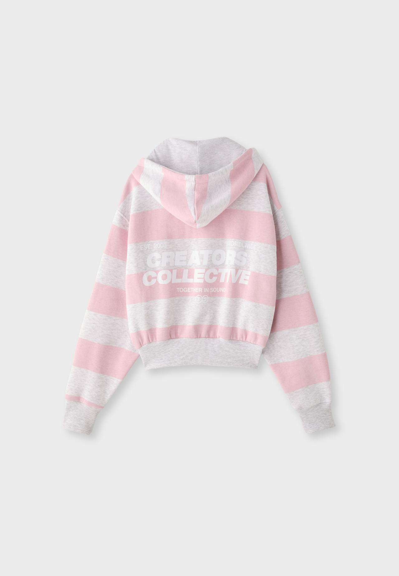 Regular printed sweatshirt — Pastel pink