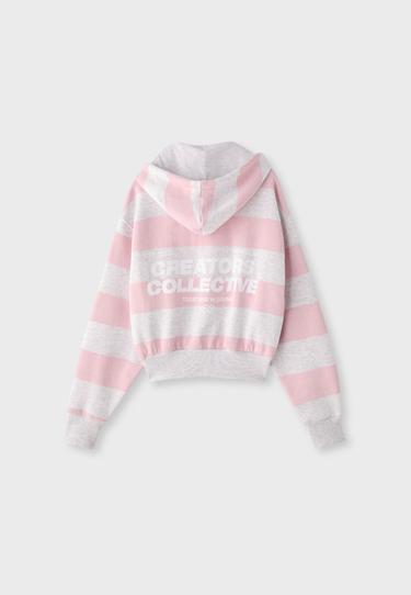 Regular printed sweatshirt — Pastel pink 7
