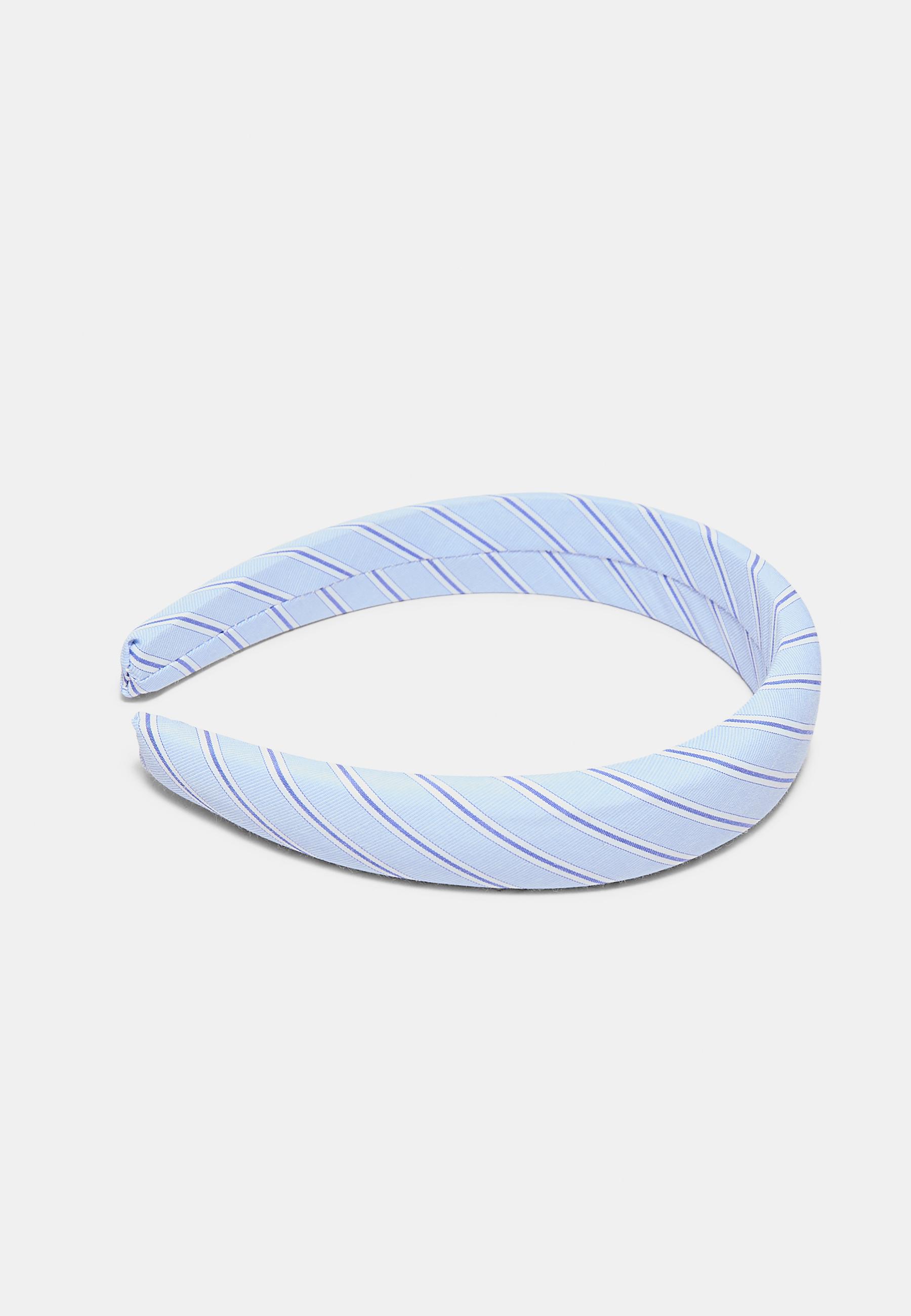 Rigid striped headband — Blue