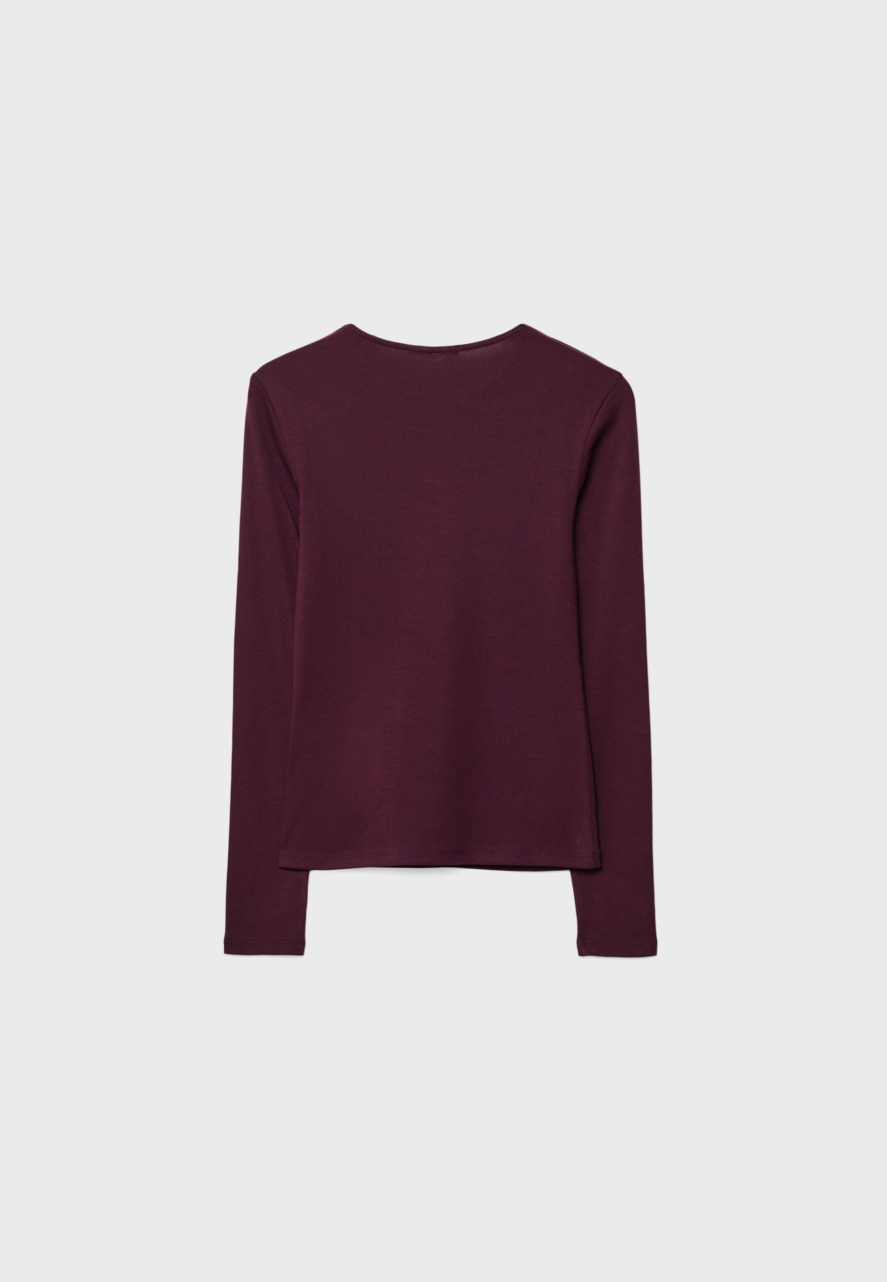 Basic long sleeve T-shirt — AUBERGINE
