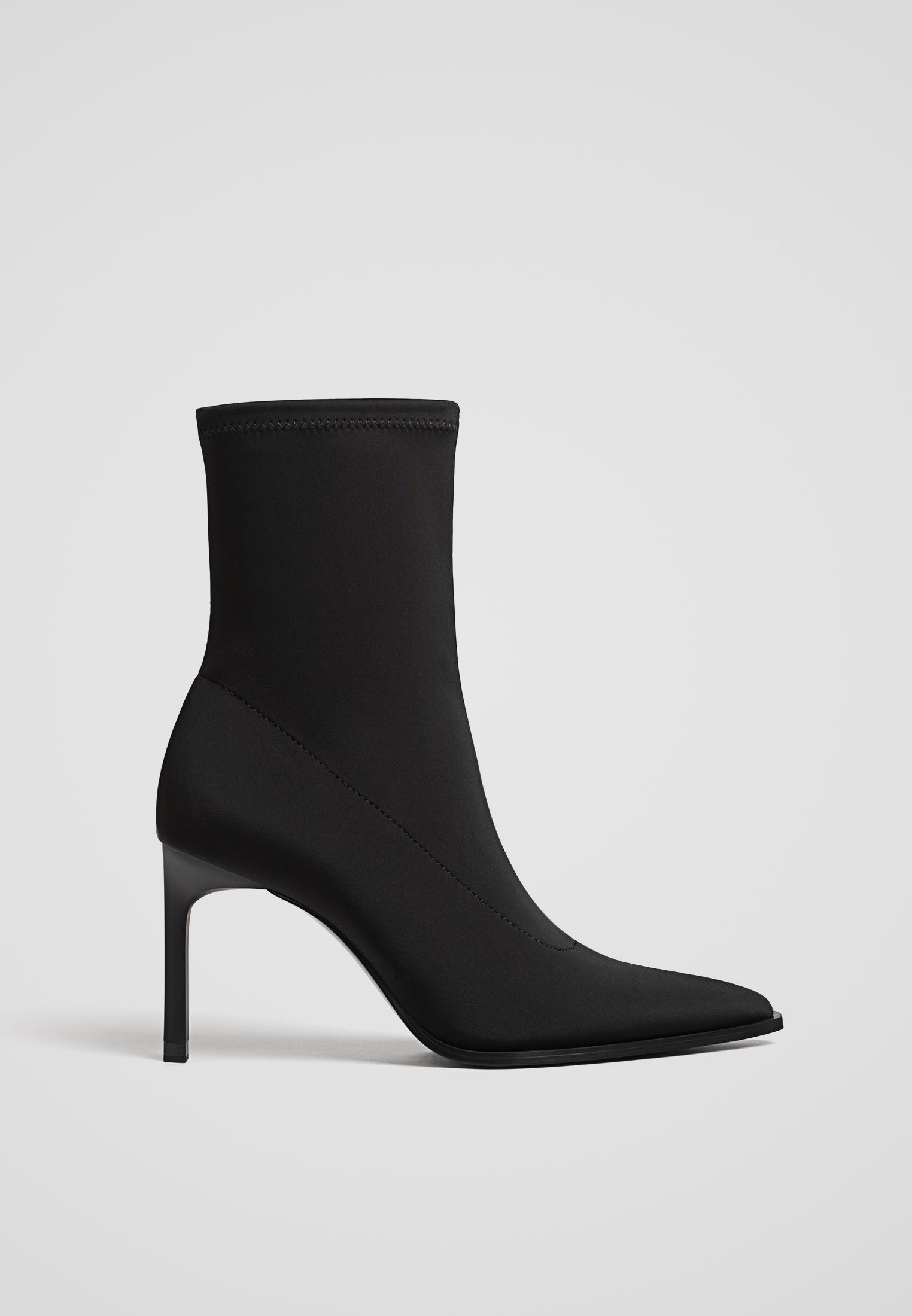 Fabric ankle boots with stiletto heel - Women's fashion | Stradivarius  United States