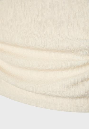 Textured ruched top — Vanilla 8