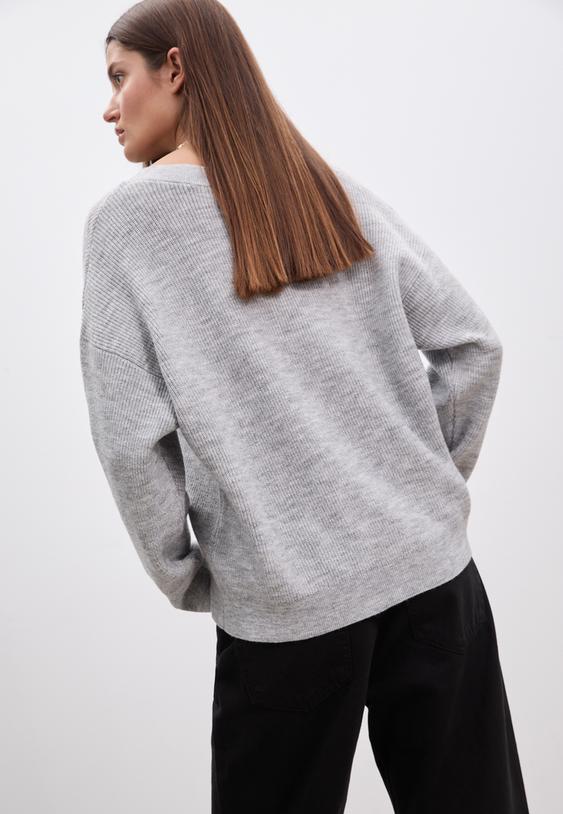 jersey cuello pico enfeltrado