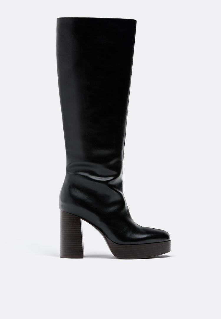 bottes hautes a talon plateforme