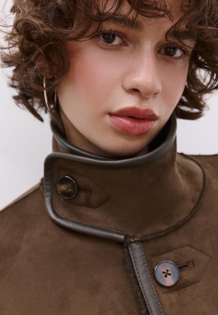 abrigo largo doble faz reversible