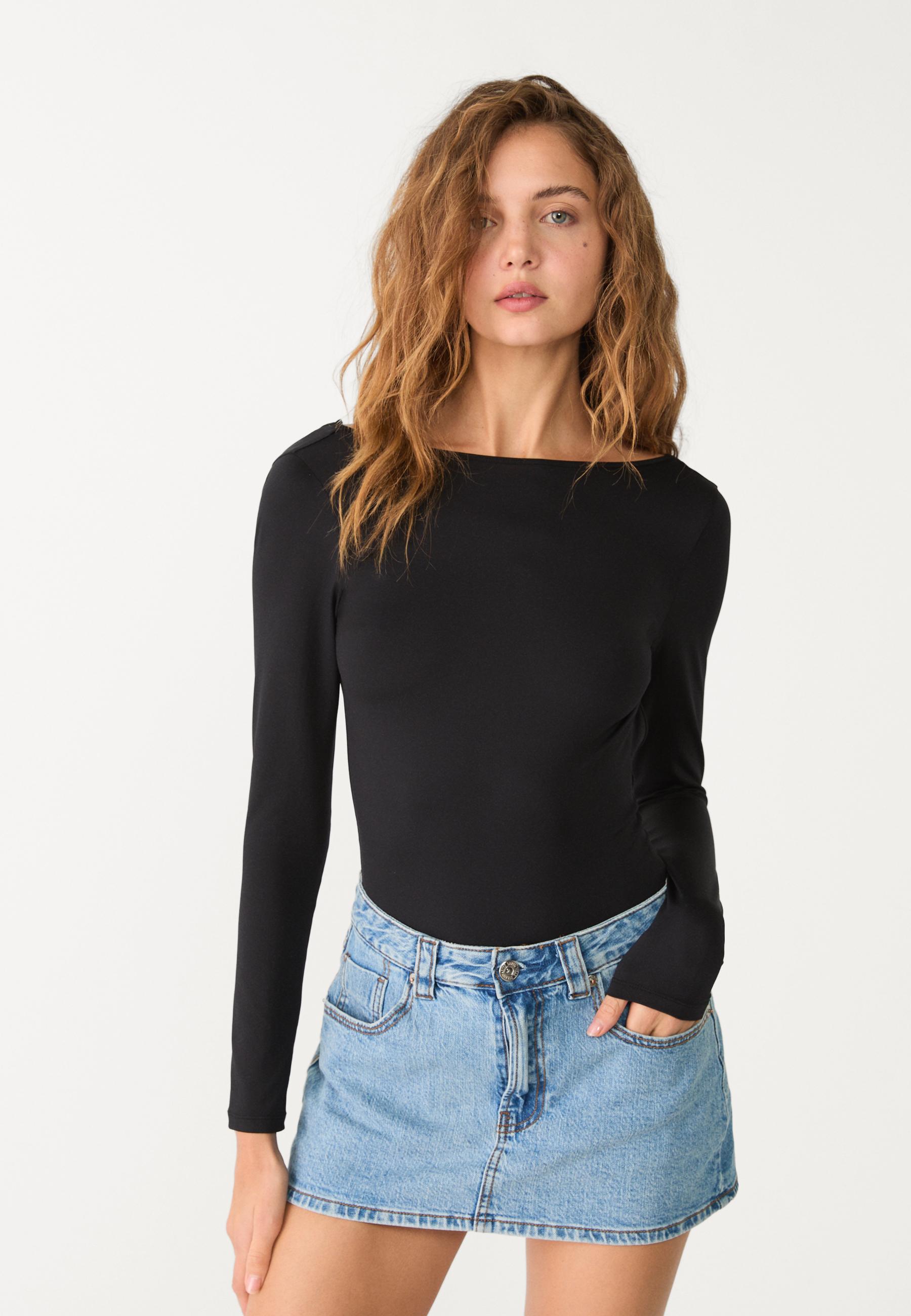 Bodysuit with Open Back Tattoo Print – House of Aama