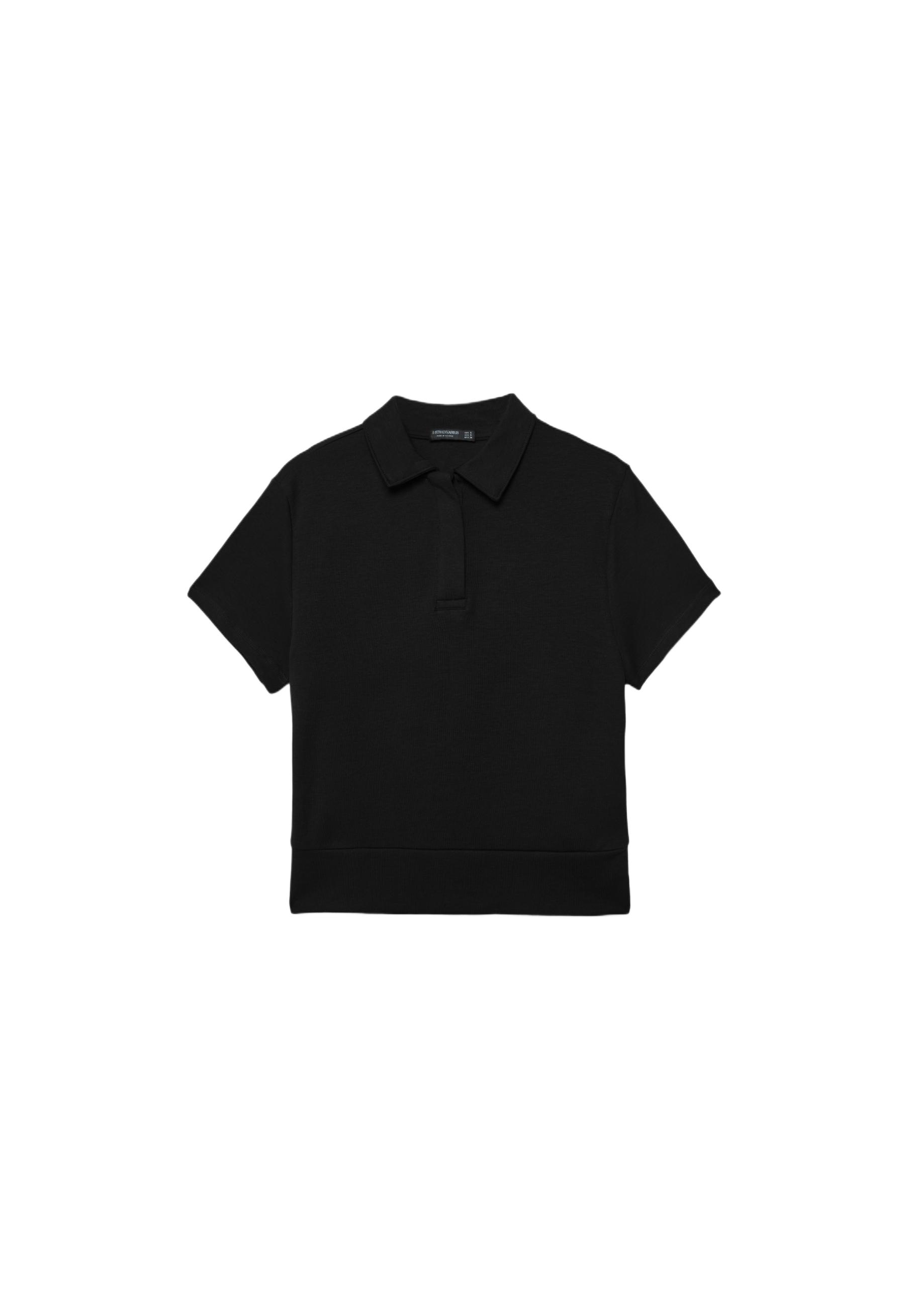 Short sleeve polo T-shirt — Black