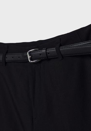 Flowing straight smart trousers with belt — Black 9