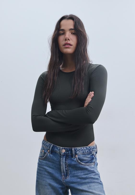 long sleeve polyamide bodysuit