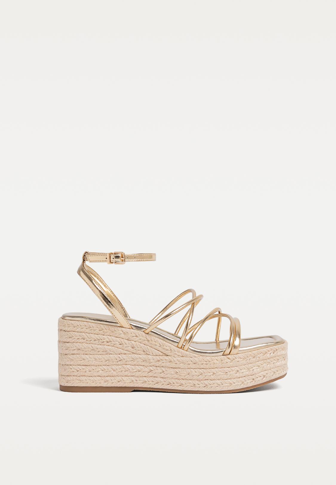 Jute platform wedges Women's fashion Stradivarius Georgia