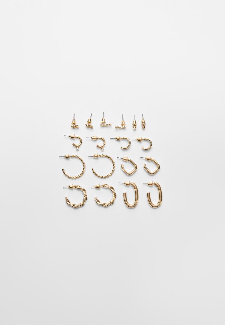 set 9 pendientes oso
