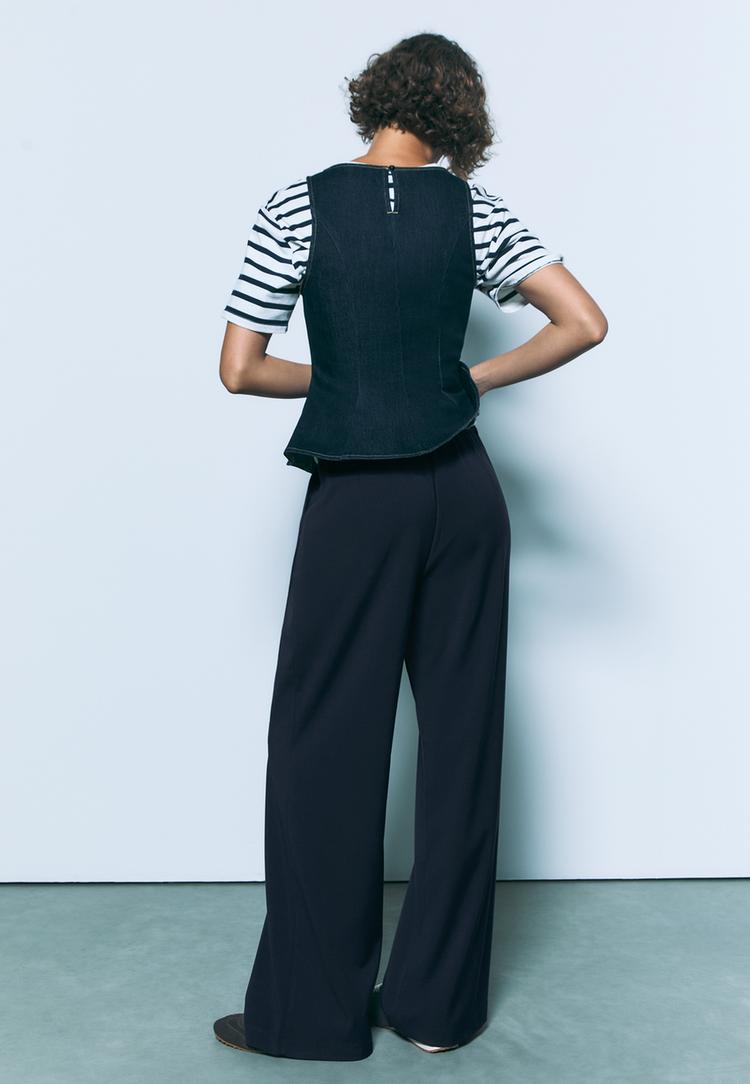 wide leg formal wear trousers