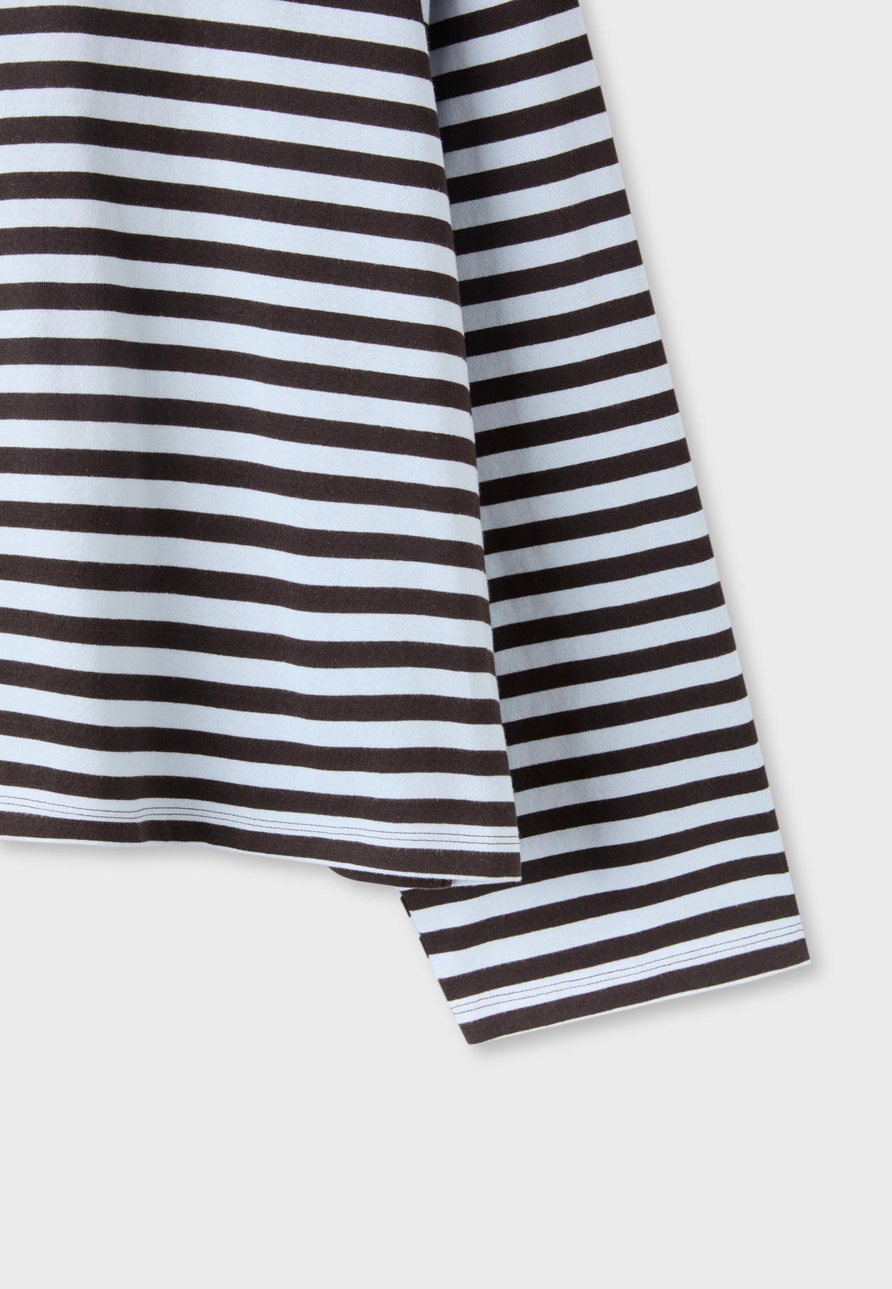 Striped long sleeve T-shirt — Sky blue