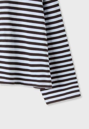 Striped long sleeve T-shirt — Sky blue 9