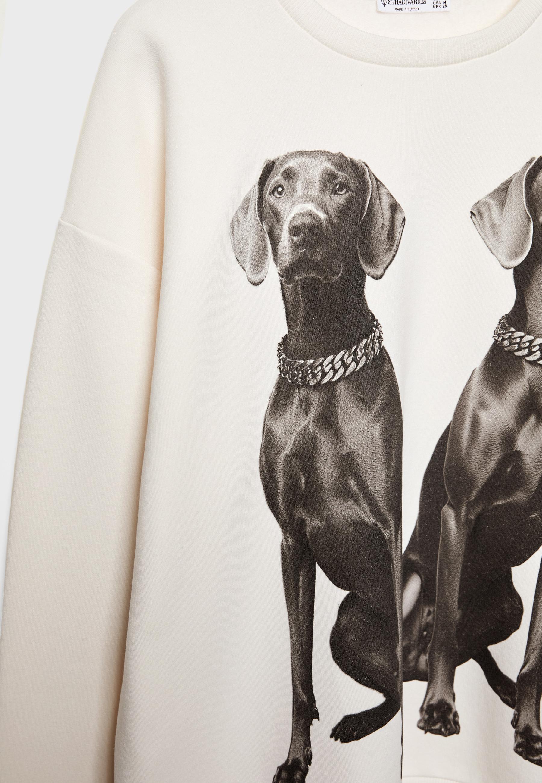 Dog print sweatshirt