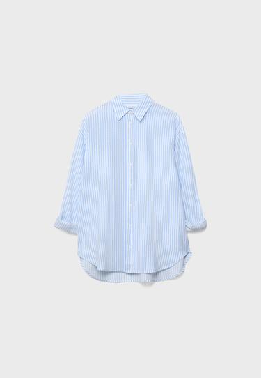 Linen effect shirt — Sky blue 7