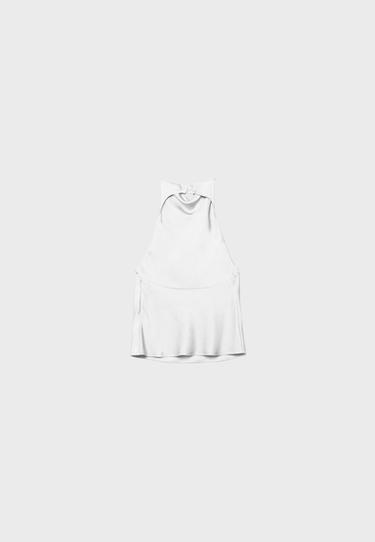 Satin halter top — White 8