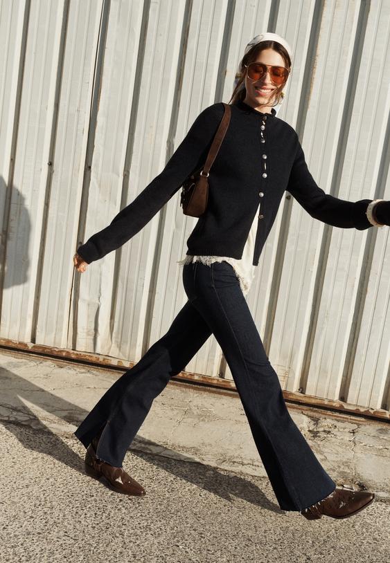 d74 jeans flare slit