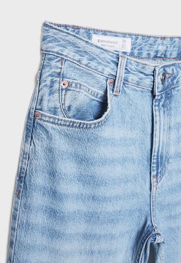 D98 straight-leg vintage effect jeans — MEDIUM LIGHT BLUE DENIM 9