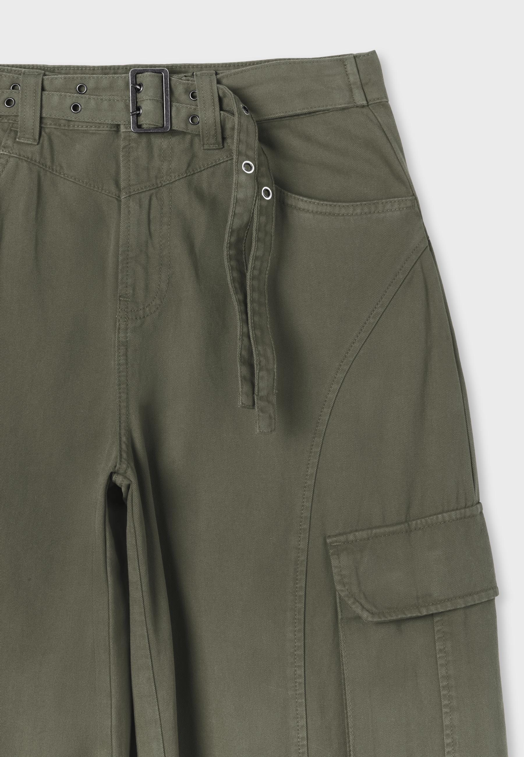 Barrel cargo trousers — Khaki