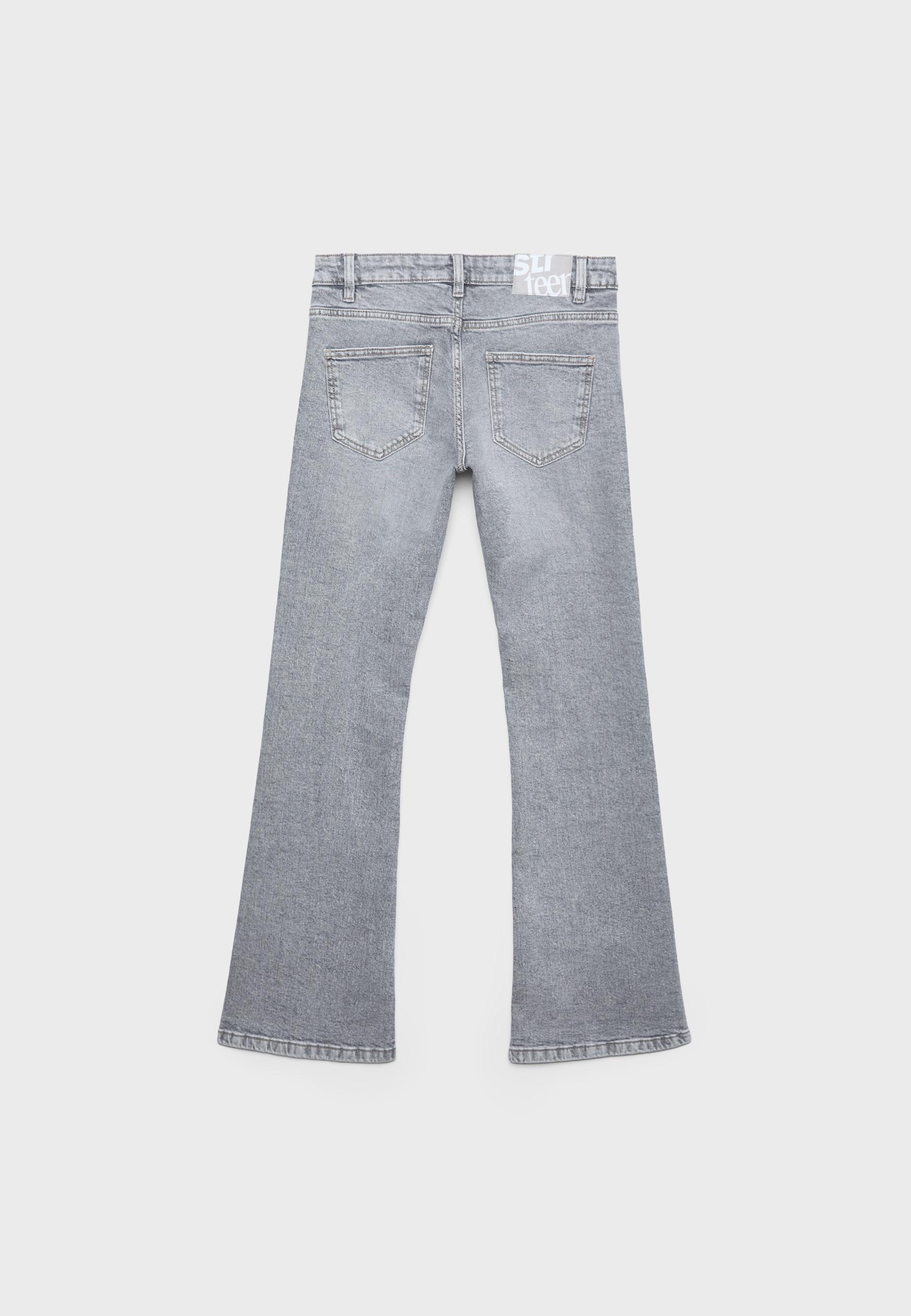 Düşük bel bootcut kesim kot pantolon - Görsel 7