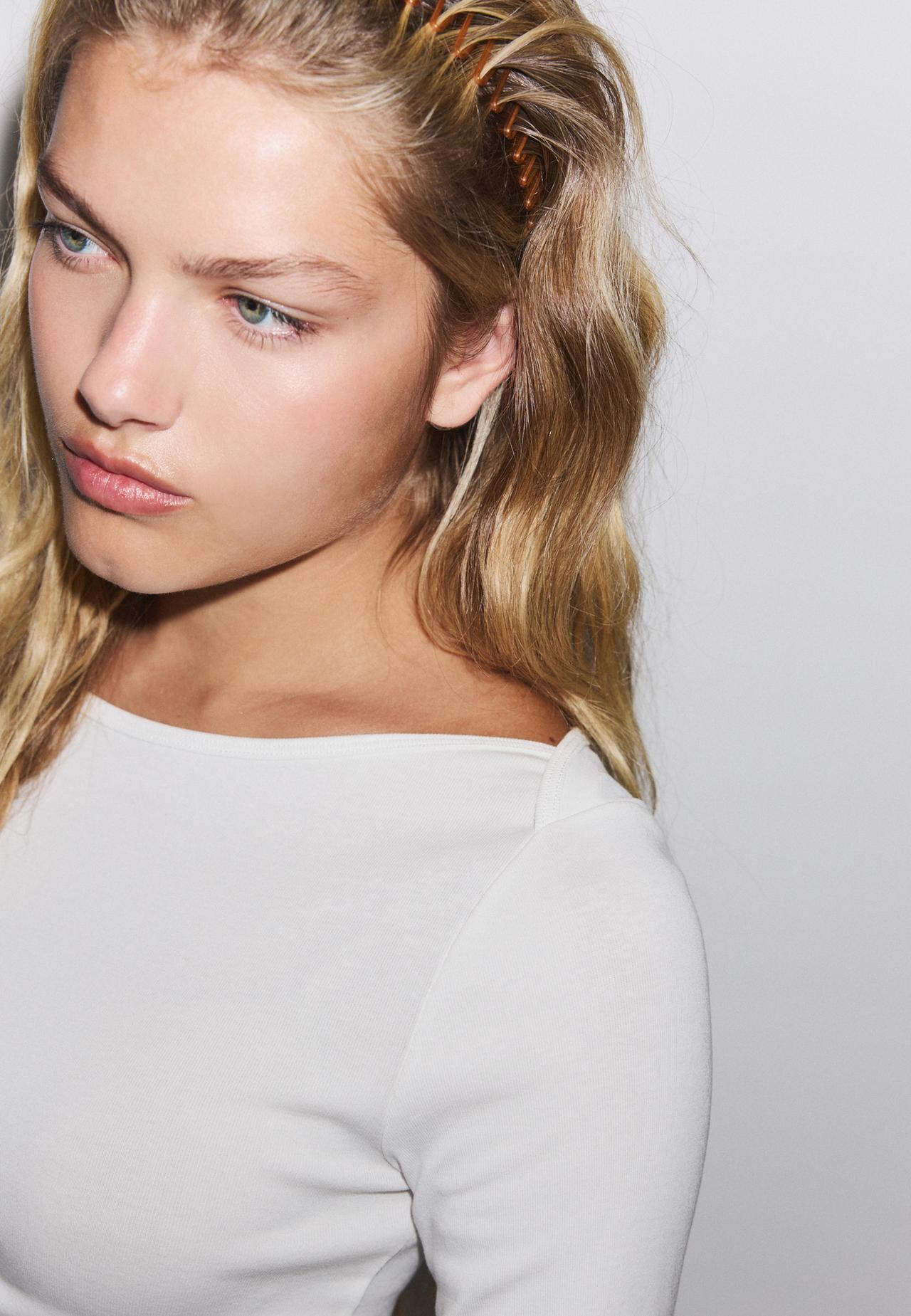 Boat neck T-shirt — White