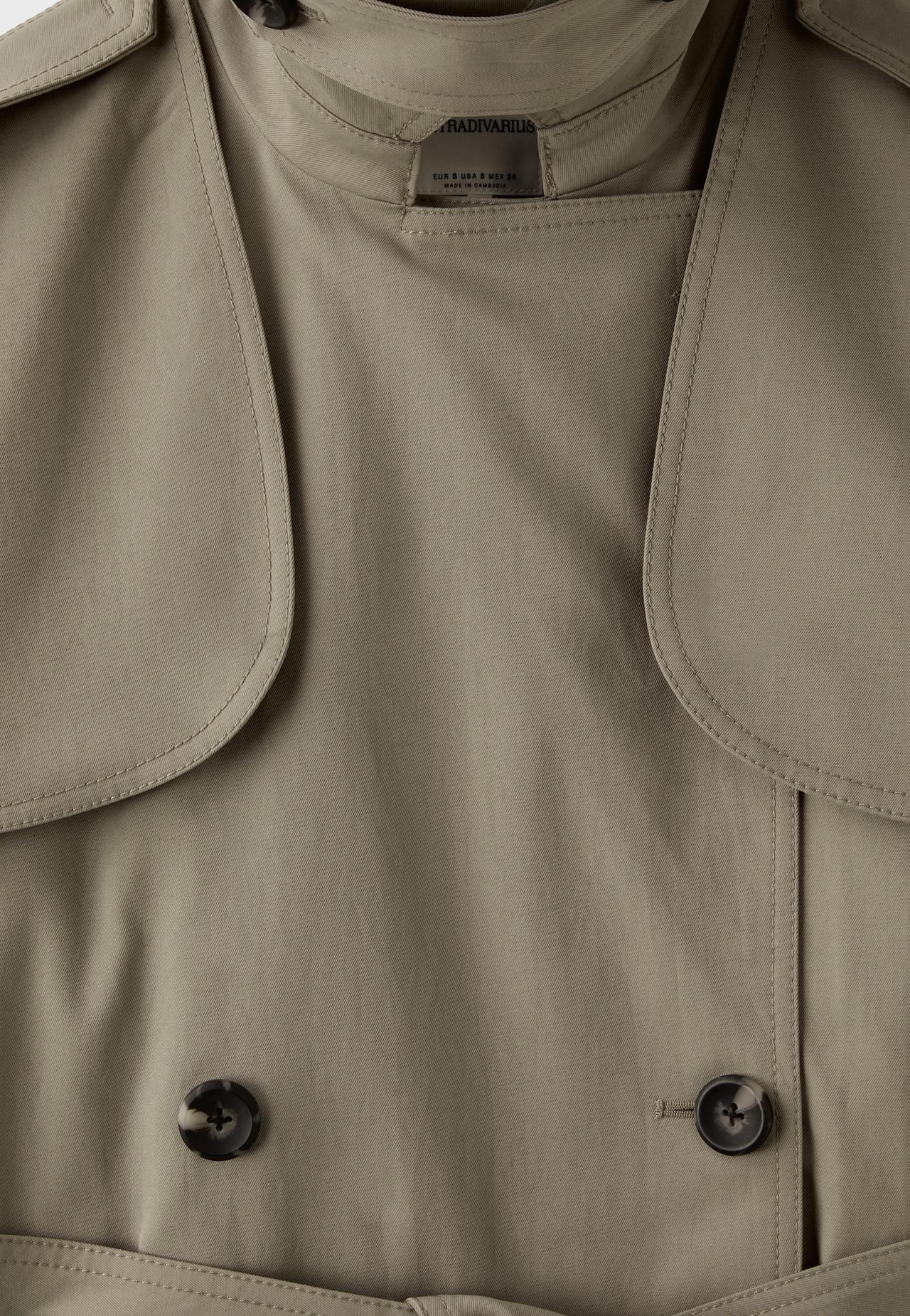 Regular high neck trench coat — Beige