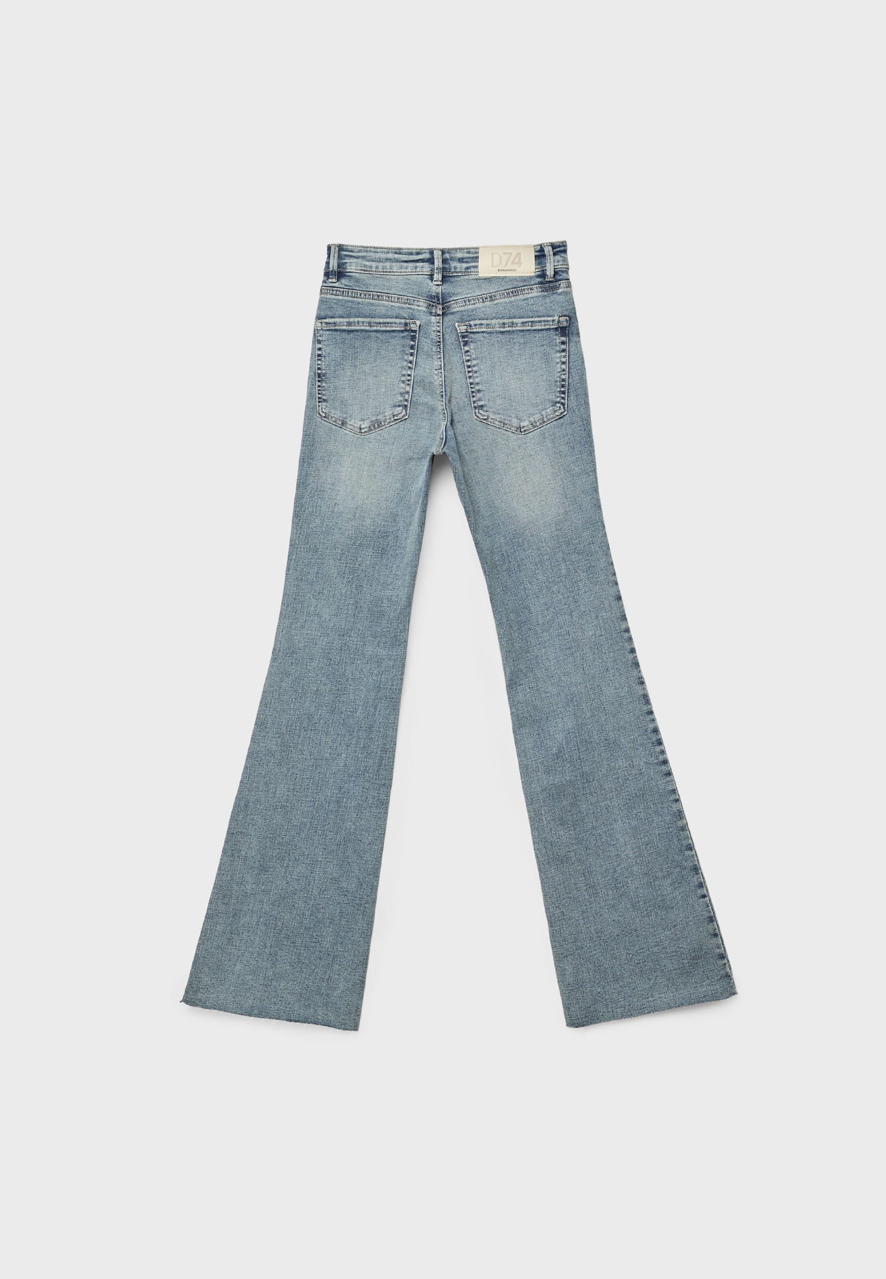 D74 yırtmaçlı çan paça jean - Görsel 8