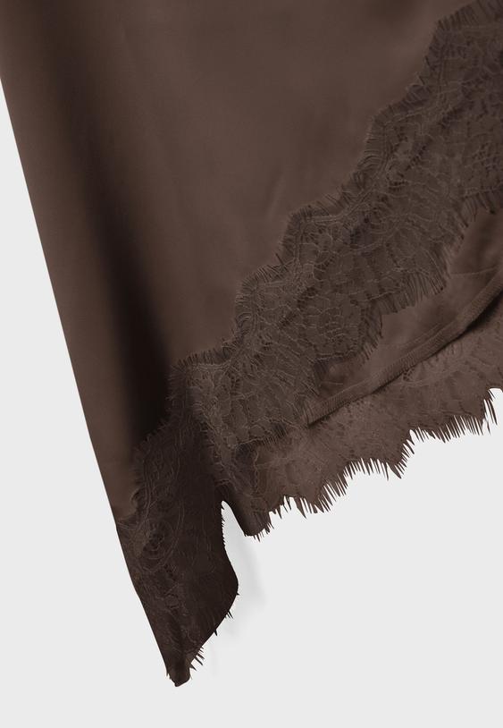 Asimetrik saten etek - Görsel 9