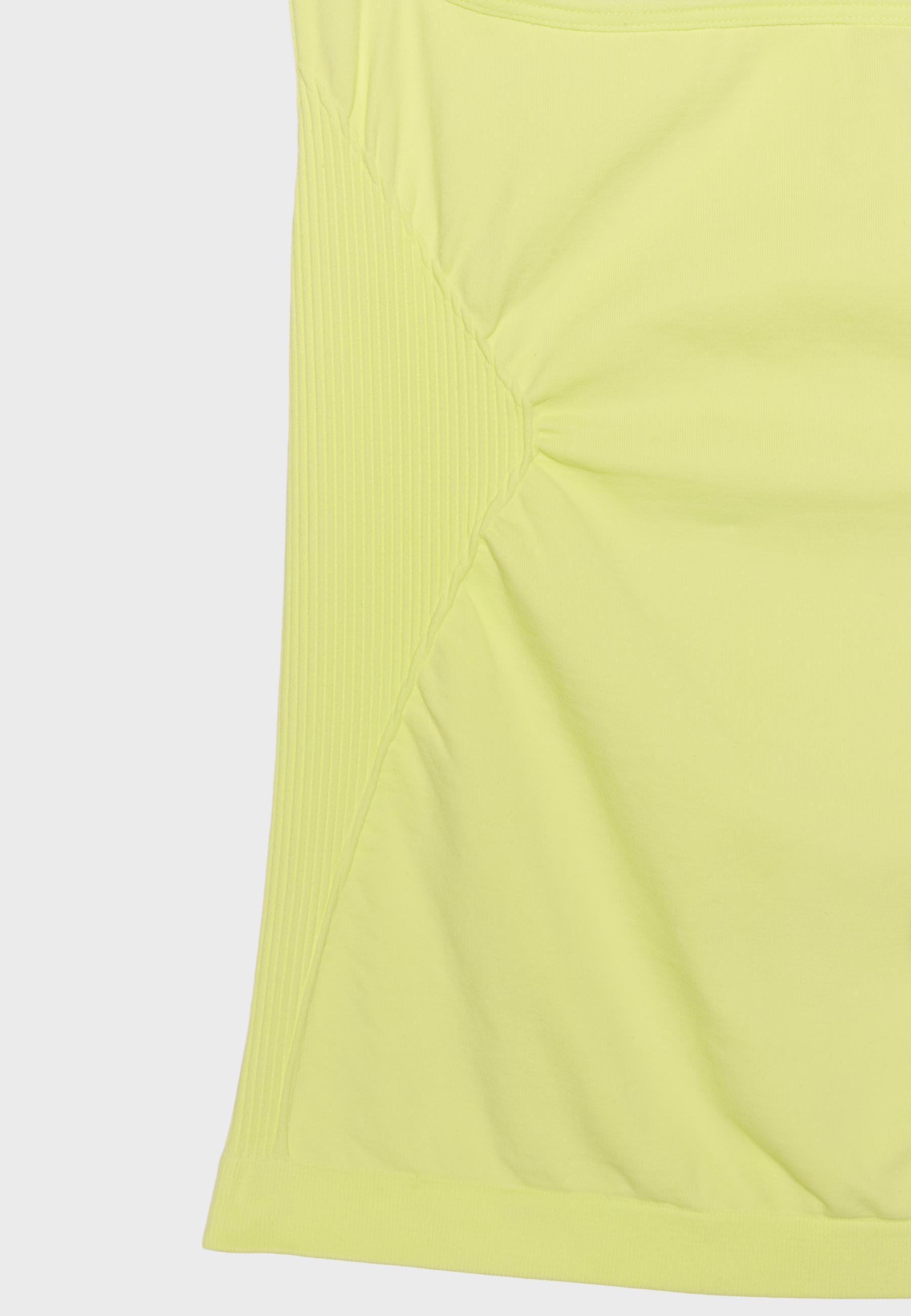 Seamless square neck top — Pastel yellow
