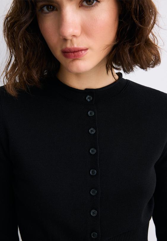 cardigan entallado cuello mao