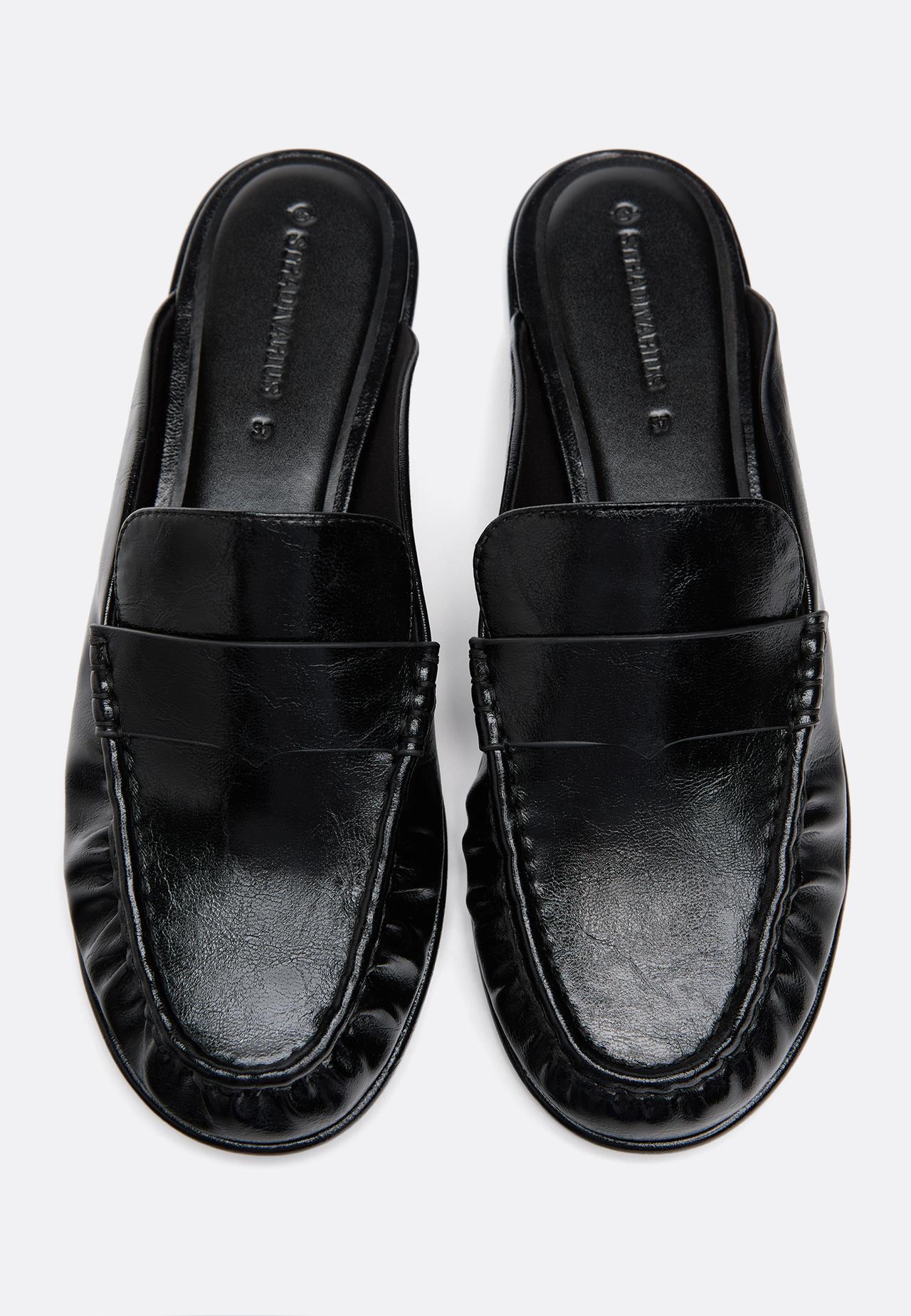 Slingback loafers — BLACK