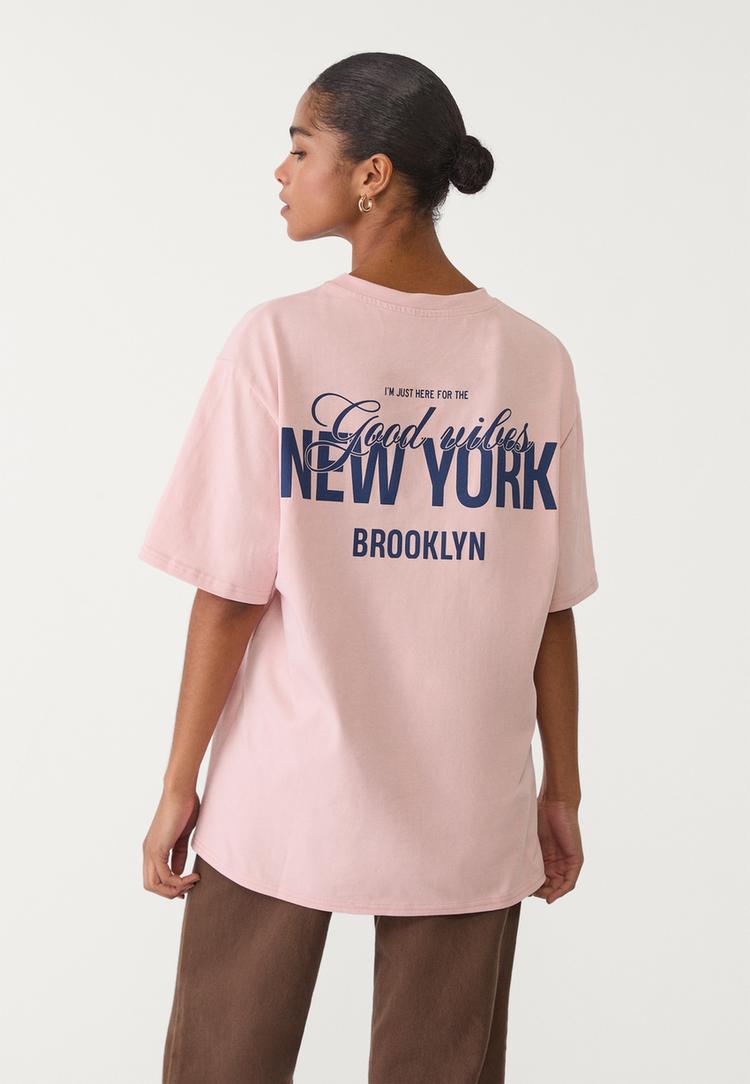 camiseta oversize heavy cotton estampado