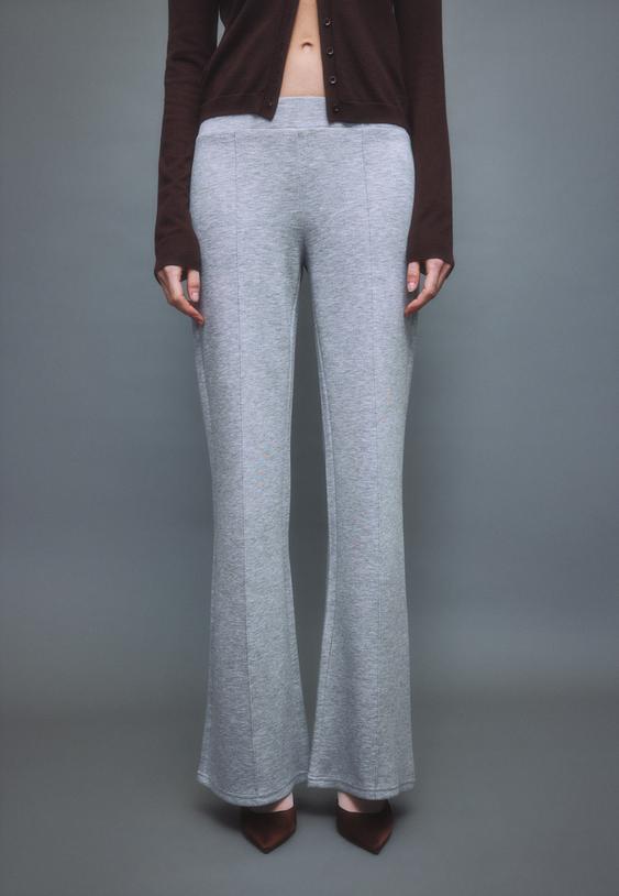 pantalon flare nervio tacto suave