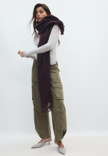 Medium basic scarf — Burgundy 2