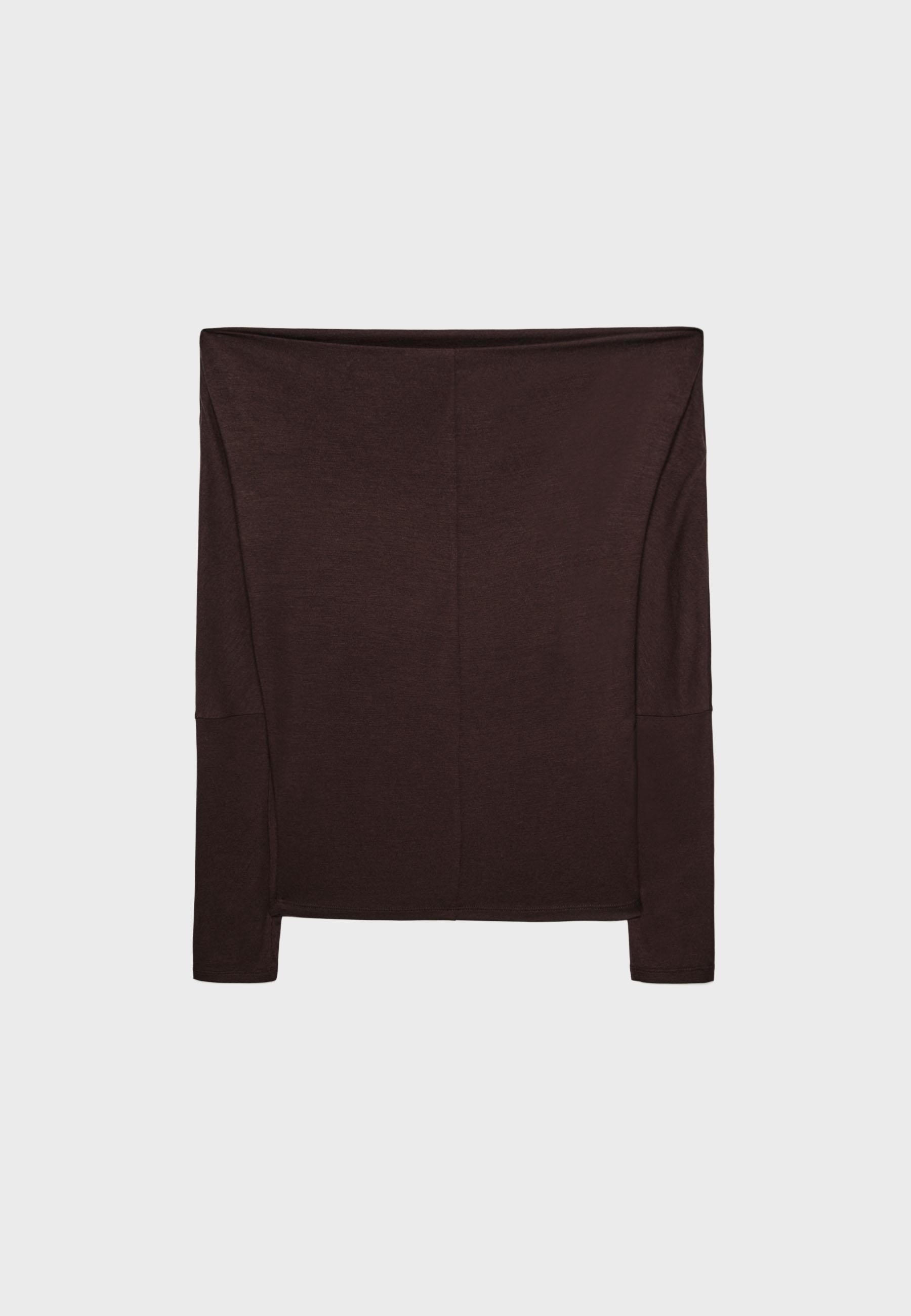 Asymmetric modal top — Brown