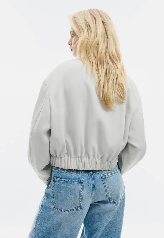 Bisiklet yaka şişme ceket - Görsel 5