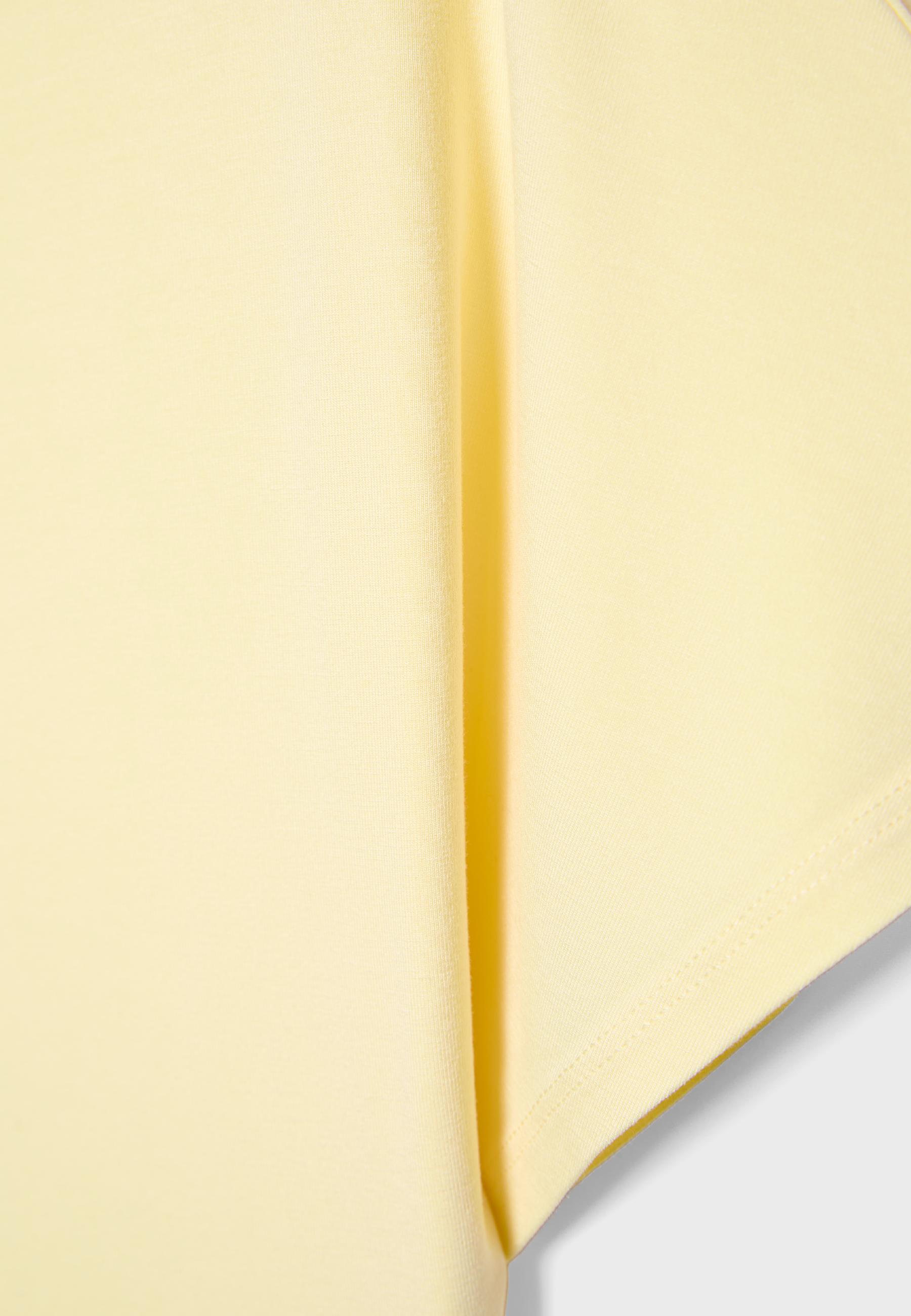Short sleeve boat neck T-shirt — Pastel yellow