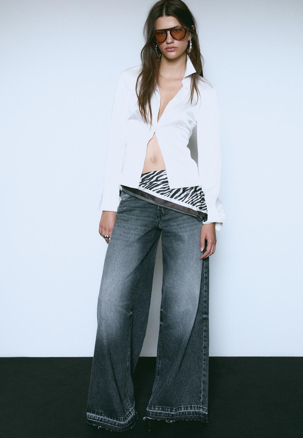 Camicia fitted satinata