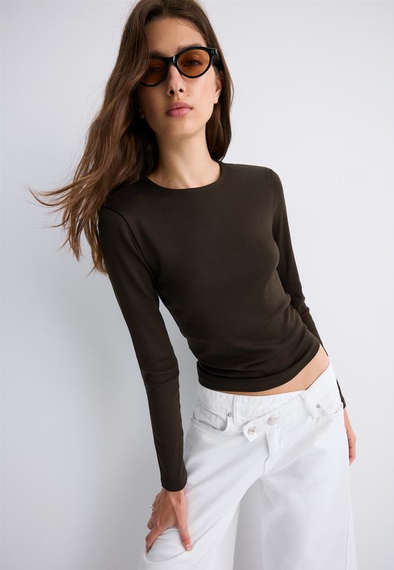 basic tshirt met lange mouw