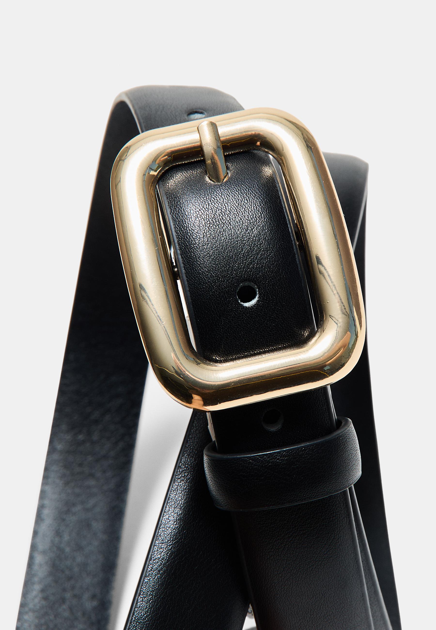 Chunky buckle belt — Black