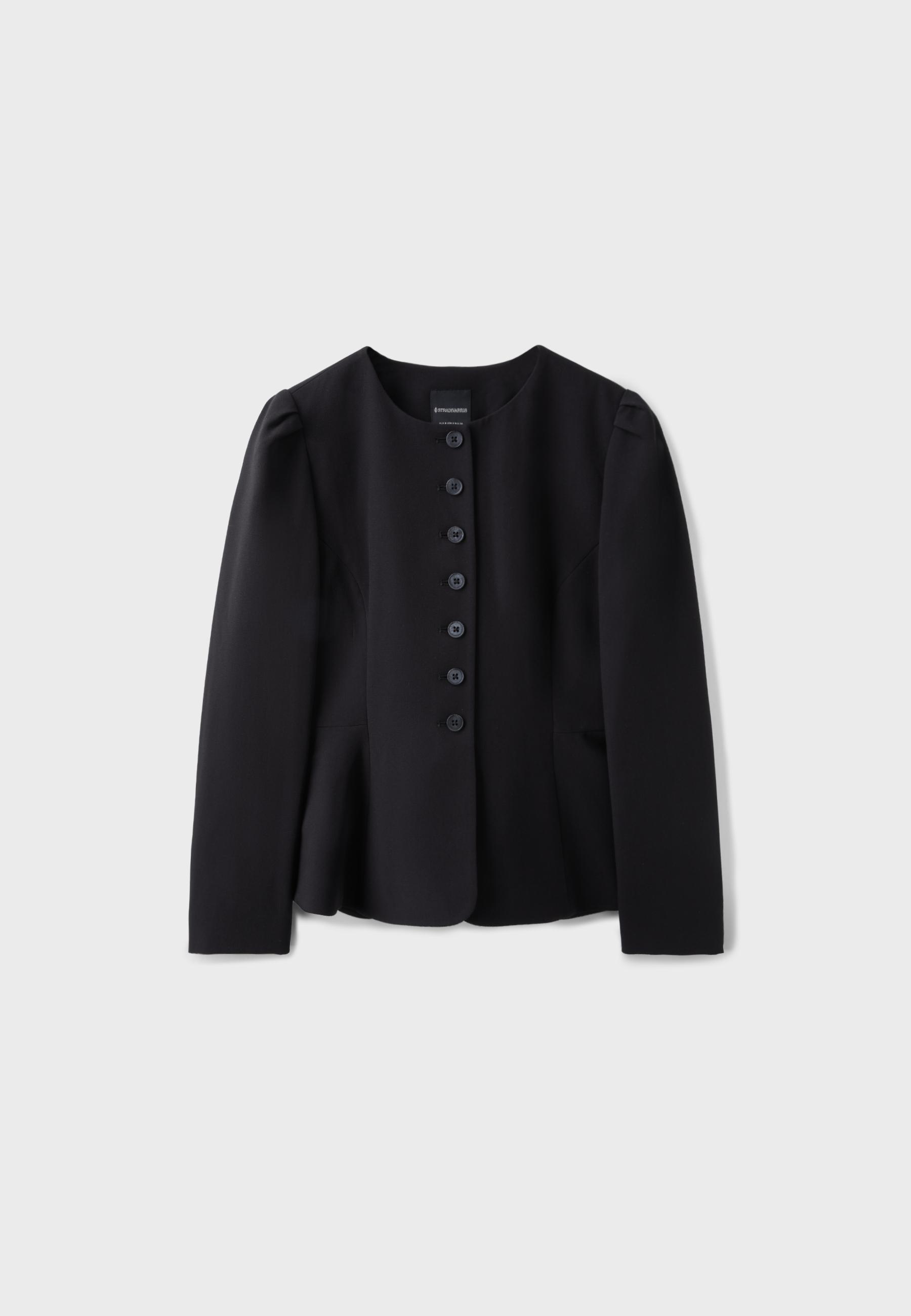 Peplum blazer — Black