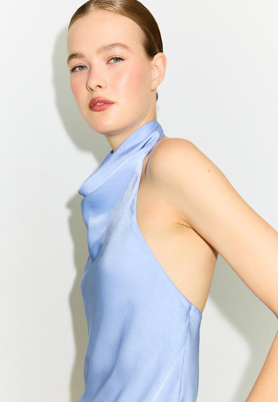 top halter saten