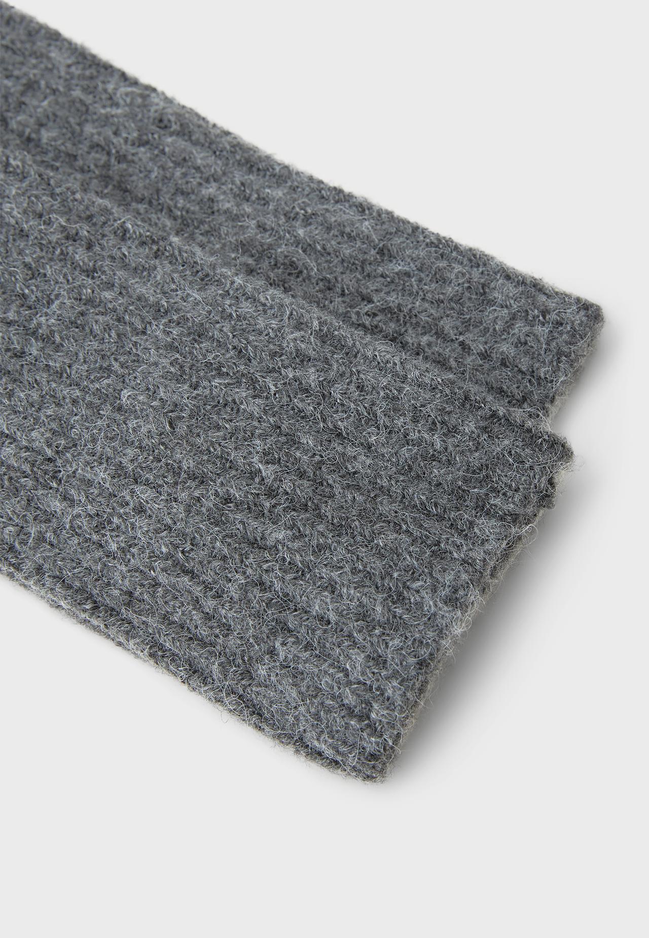 Beaded mittens — Dark grey