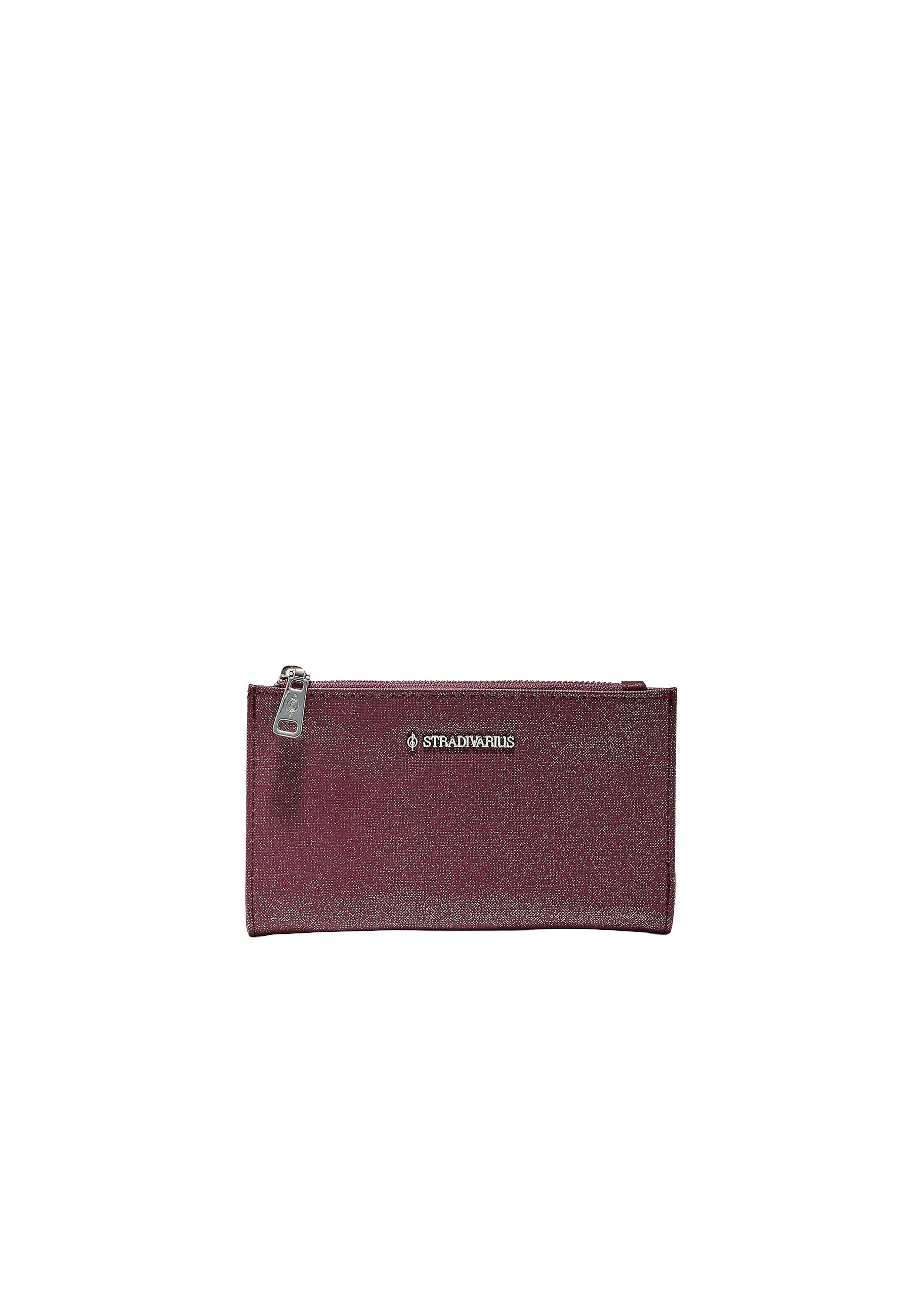 Basic zip-up purse — Burgundy