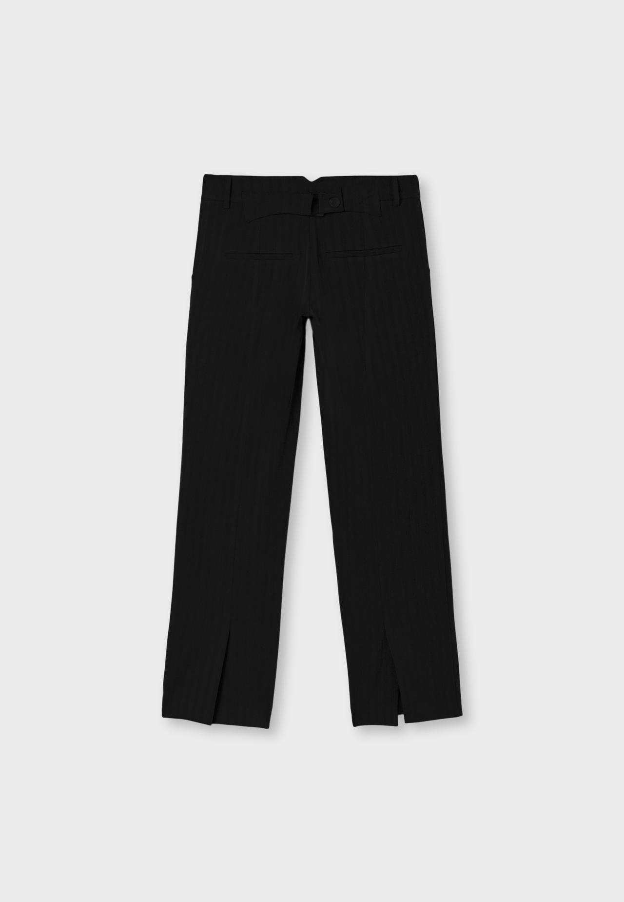 Low-rise smart trousers with back detail — Black