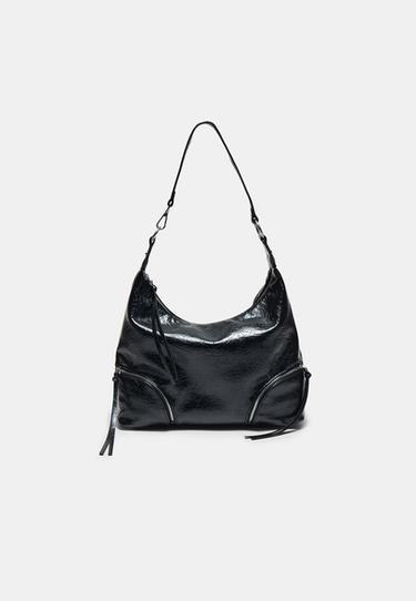 Shoulder bag with zips — Black 1
