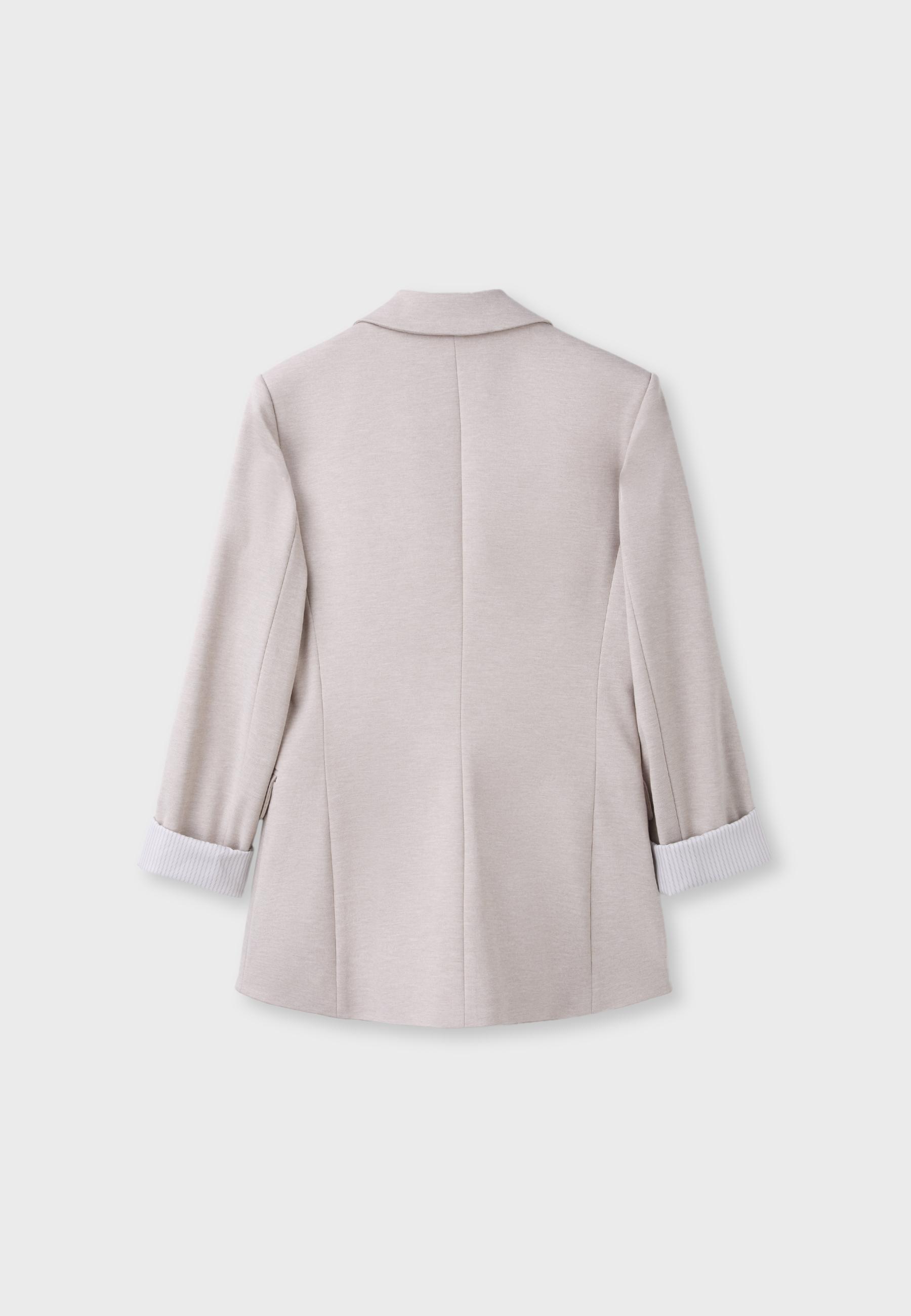 Basic knit blazer — Vanilla
