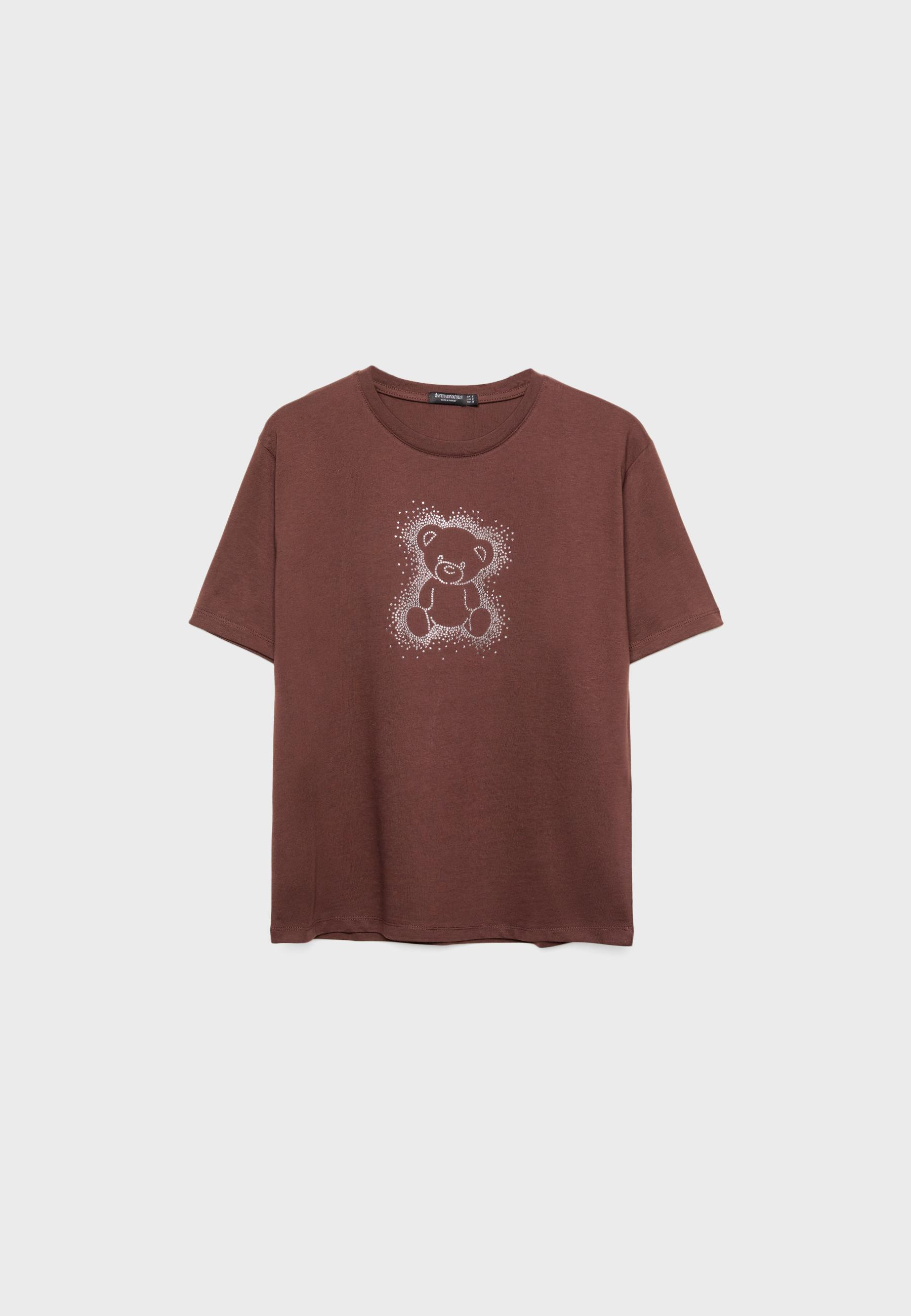 Sparkly bear T-shirt - Women's fashion | Stradivarius United