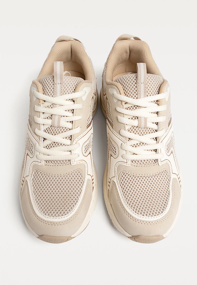 kontrast parcalı spor ayakkabı